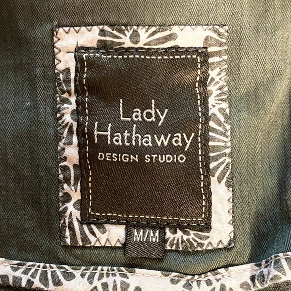 Lady Hathaway Kaki Cotton Women's Jacket Size Medium - Picture 4 of 12